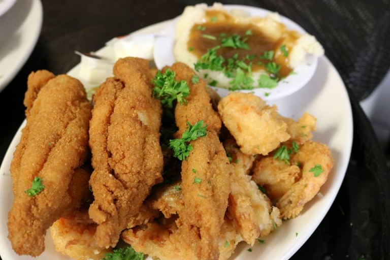 Catfish and shrimp combo Catfish Deweys South Florida seafood since 1984
