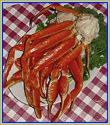 A plate of Alaskan snow crab clusters